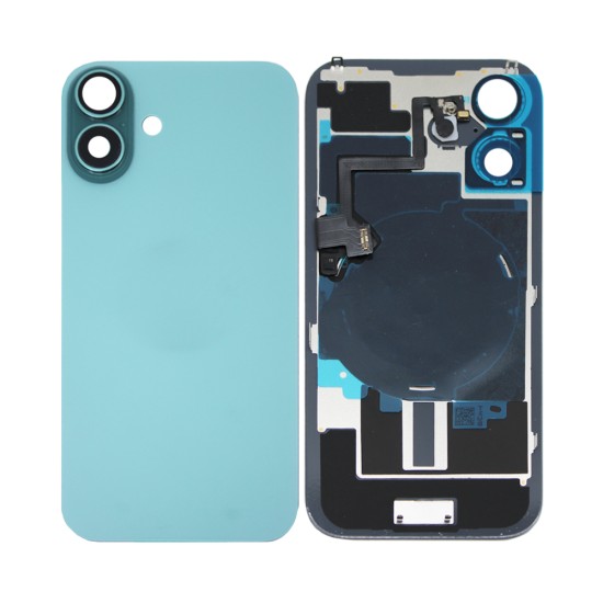 Tapa Trasera Apple iPhone 16 con Wireless Charge+Flashlight Flex Verde